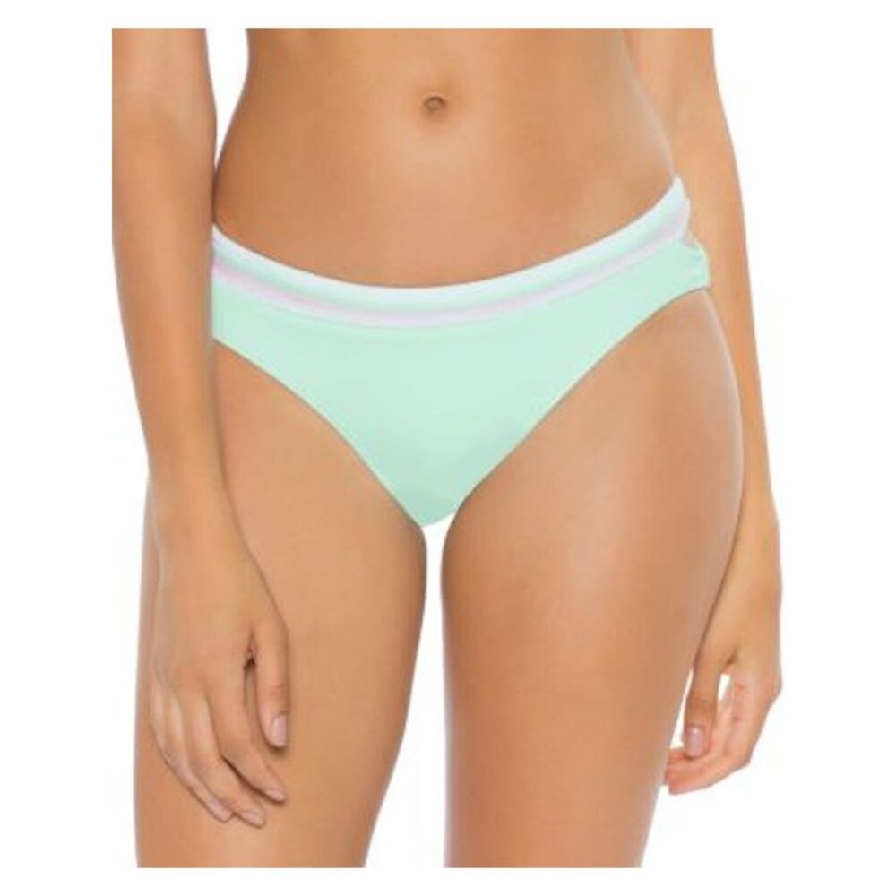 SO LUNA Women's Aqua Lace Trim Side Cut Outs Swimwear Bottom XL